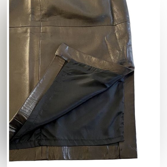 DANIER Soft & Buttery Genuine Leather Pencil Skirt Size 6 - Picture 12 of 12